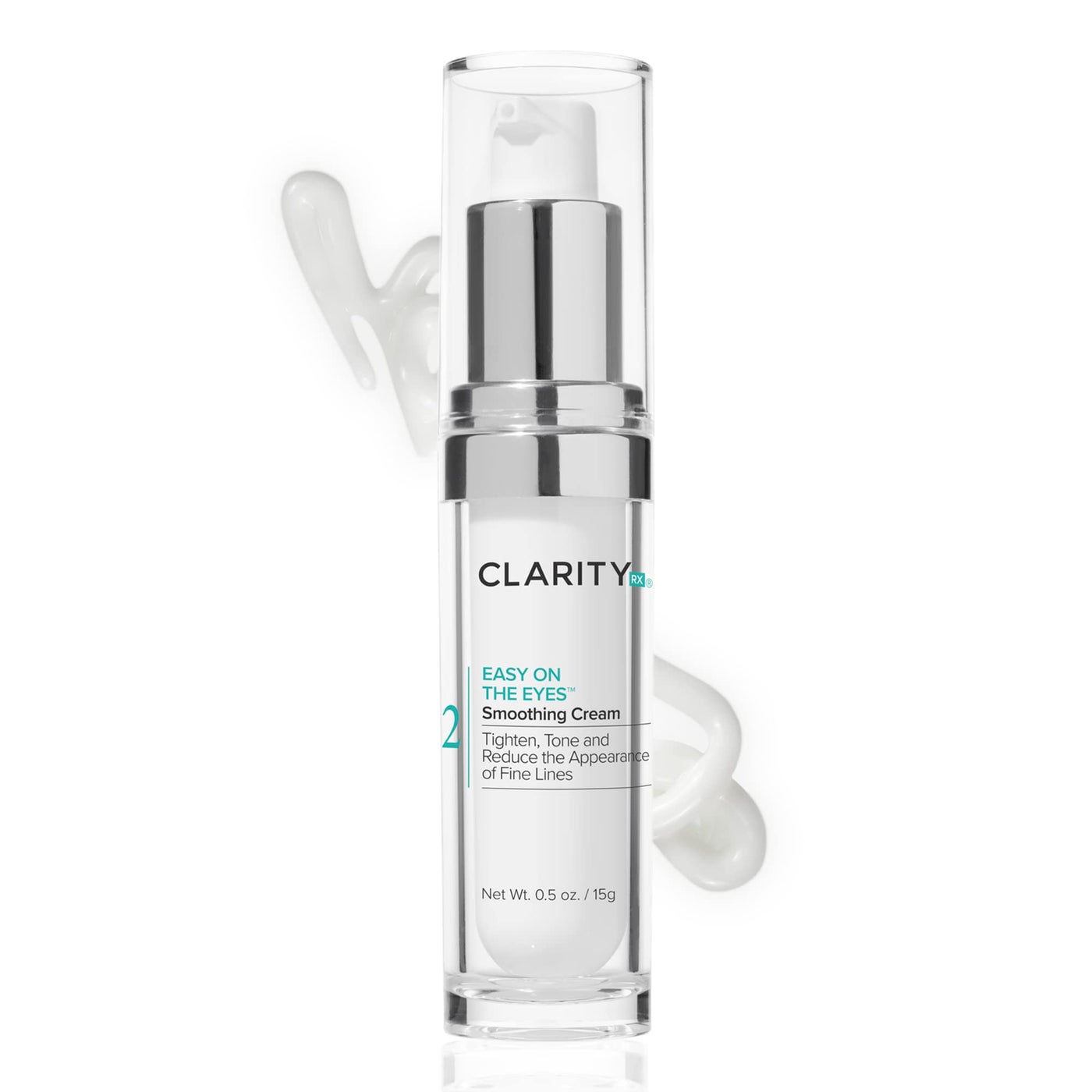 ClarityRx Easy On The Eyes Smoothing Eye Cream, Natural Plant-Based Anti-Aging Under Eye Cream for Dark Circles, Contains Hyaluronic Acid, Paraben & Cruelty Free (0.5oz)