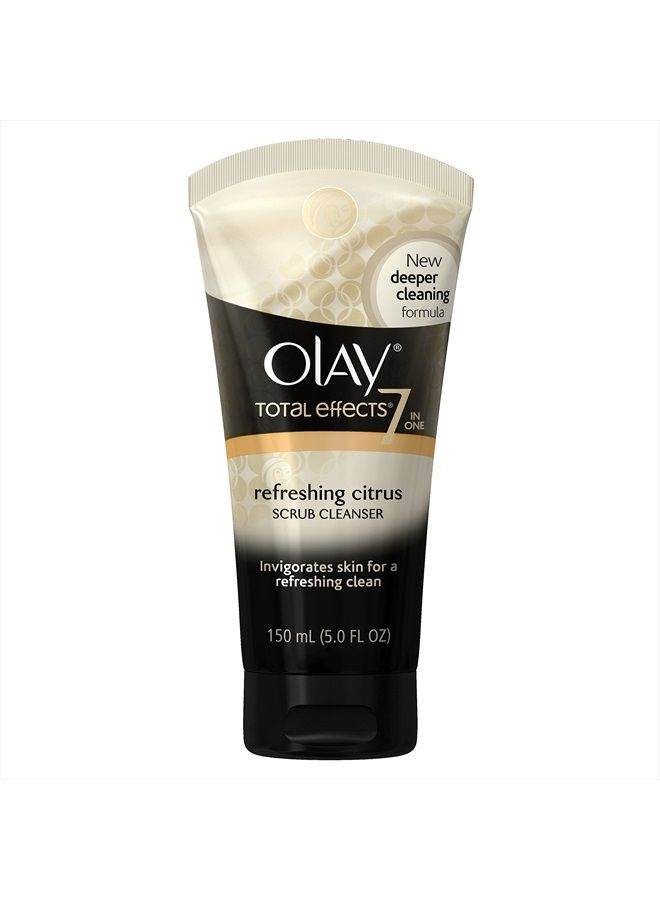 Total Effects Refreshing Citrus Scrub Face Cleanser, 5.0 Ounce Packaging may Vary