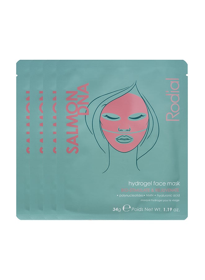 Salmon Dna Hydrogel Face Mask X 4