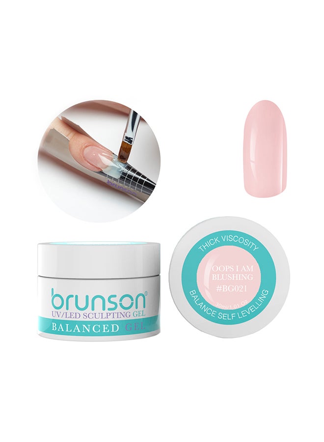 Sculpting Camouflage Uv Builder Gel Balanced Level Gel Uv Sculpting Nail Gel System Oops Im Blushing Bg021 - 30Ml