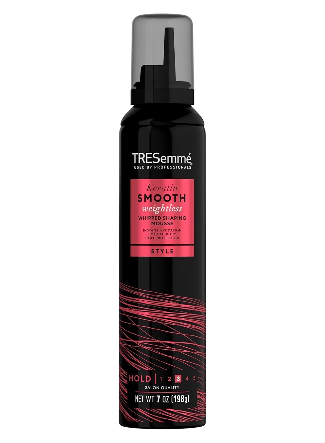 TRESemmé Whipped Shaping Mousse Keratin Smooth for Instant Hydration, Weightless, 7 Fl Oz