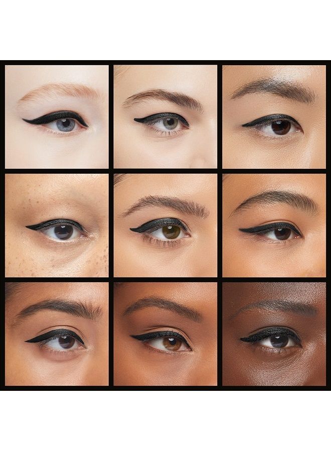 Retractable Waterproof Eyeliner, Richly Pigmented Color and Creamy, Slip Twist Up Pencil Eye Liner, Smudge Proof Long Lasting Application, All Day Wear, No Sharpener Required, Pure Black