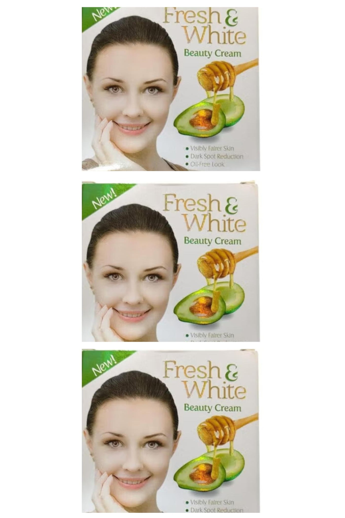 Beauty Cream For Whitening Face & Body With Avocado & Honey 3 Pcs 3*30g