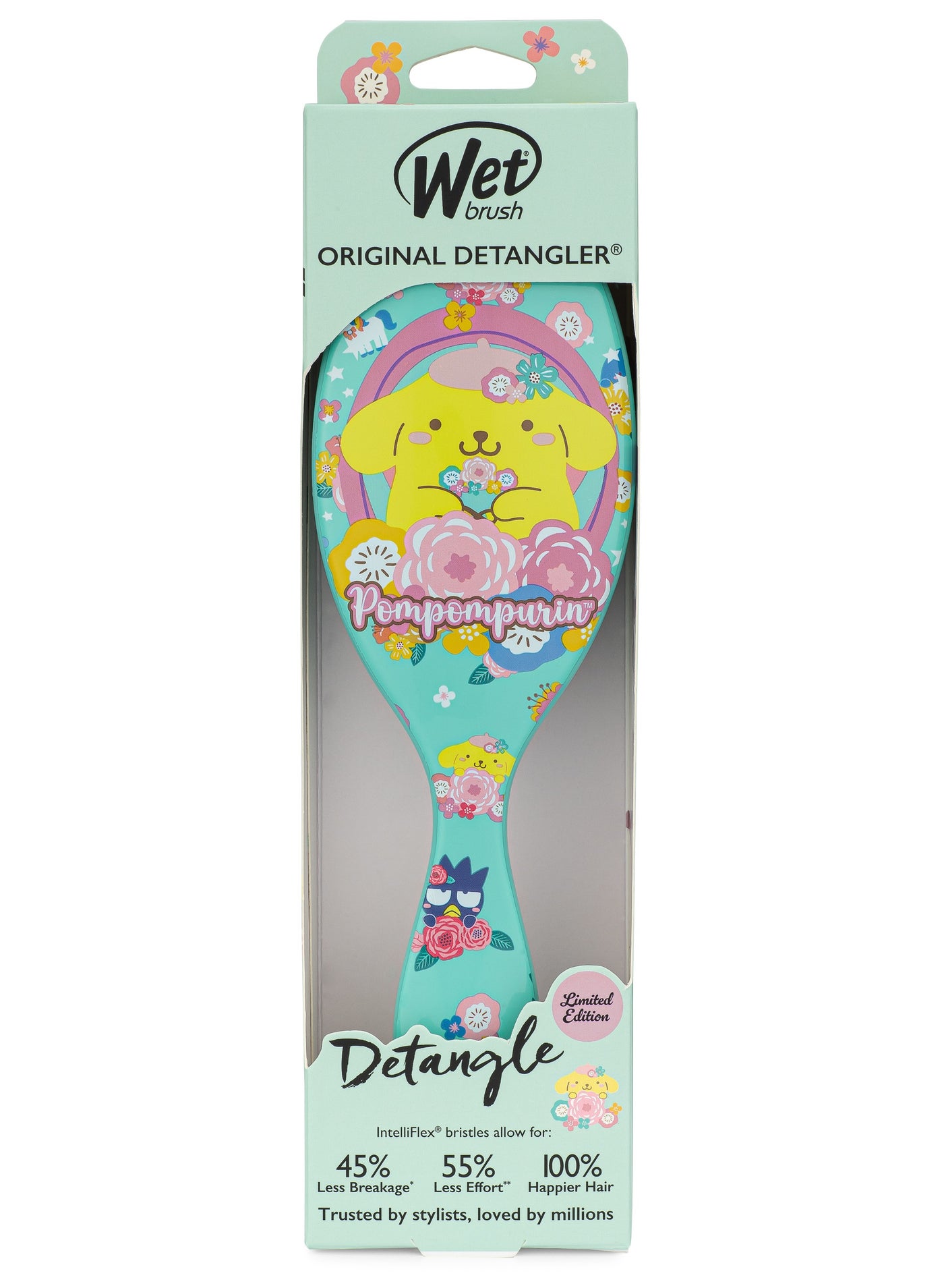 Wet Brush Hello Kitty and Friends Pompompurin Detangling Hair Brush – IntelliFlex Bristles for Gentle, Pain-Free Detangling – Reduces Hair Breakage & Tangles – Ideal for Wet & Dry Hair, All Hair Types