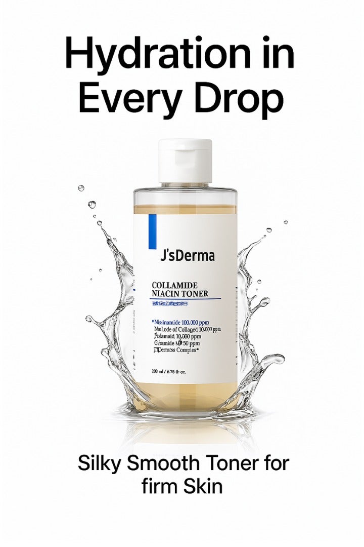 Cleansing Toner with 10%Niacinamide and 2%collagen for clean and smooth skin Colamide Niacin Toner 200ml