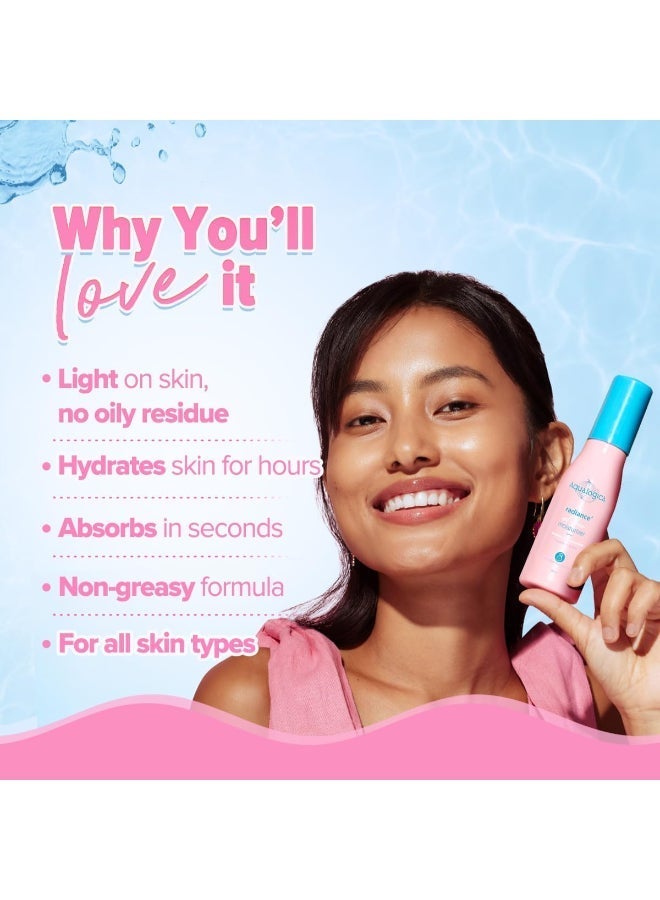 Aqualogica Radiance+ Oil-Free Moisturizer with Watermelon & Niacinamide for Deeply Nourished, Combination Skin, Oil-Free & Radiant Skin of Men & Women -100g - image 4