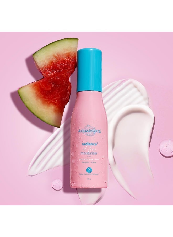 Aqualogica Radiance+ Oil-Free Moisturizer with Watermelon & Niacinamide for Deeply Nourished, Combination Skin, Oil-Free & Radiant Skin of Men & Women -100g - image 5