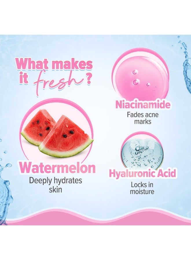 Aqualogica Radiance+ Oil-Free Moisturizer with Watermelon & Niacinamide for Deeply Nourished, Combination Skin, Oil-Free & Radiant Skin of Men & Women -100g - image 6