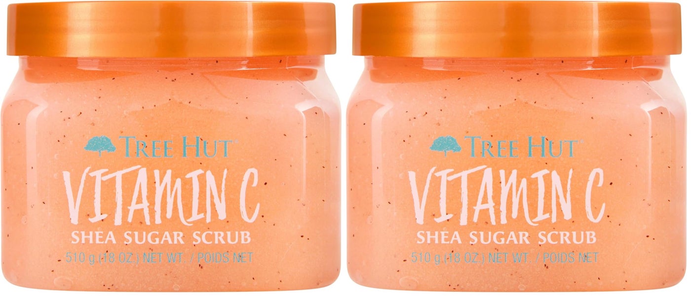 Tree Hut Vitamin C Sugar Scrub | 18 oz | Ultra Hydrating | Nourishing | Pack of 2