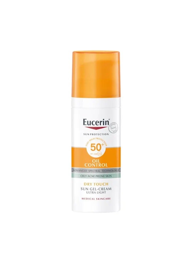 Eucerin Sun Oil Control SPF 50+ Sunscreen Gel-Cream, Dry Touch & Anti-Shine, 50ml