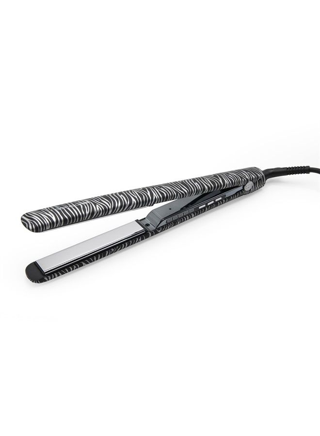 C3 Hair Straightener Flat Iron Professional for Hair Titanium Plates Control Temperature Women (Zebra Silver Soft Touch)