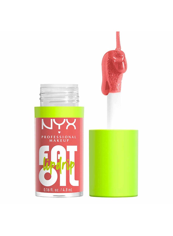 Fat Oil Lip Drip, Moisturizing, Shiny, Vegan Tinted Lip Gloss, Non-Sticky Finish, 12H Hydration - CHILLIN LIKE A VILLAIN