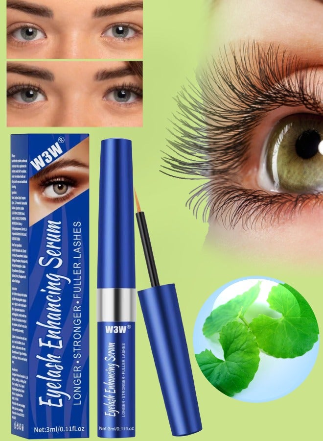 Eyelash Enhancing Serum Gentle Nourishing Lash Serum Enhancing Eyelash Serum for Longer Natural Thicker Fuller Stronger Lashes No Irritating Lash Growth Serum 3ml