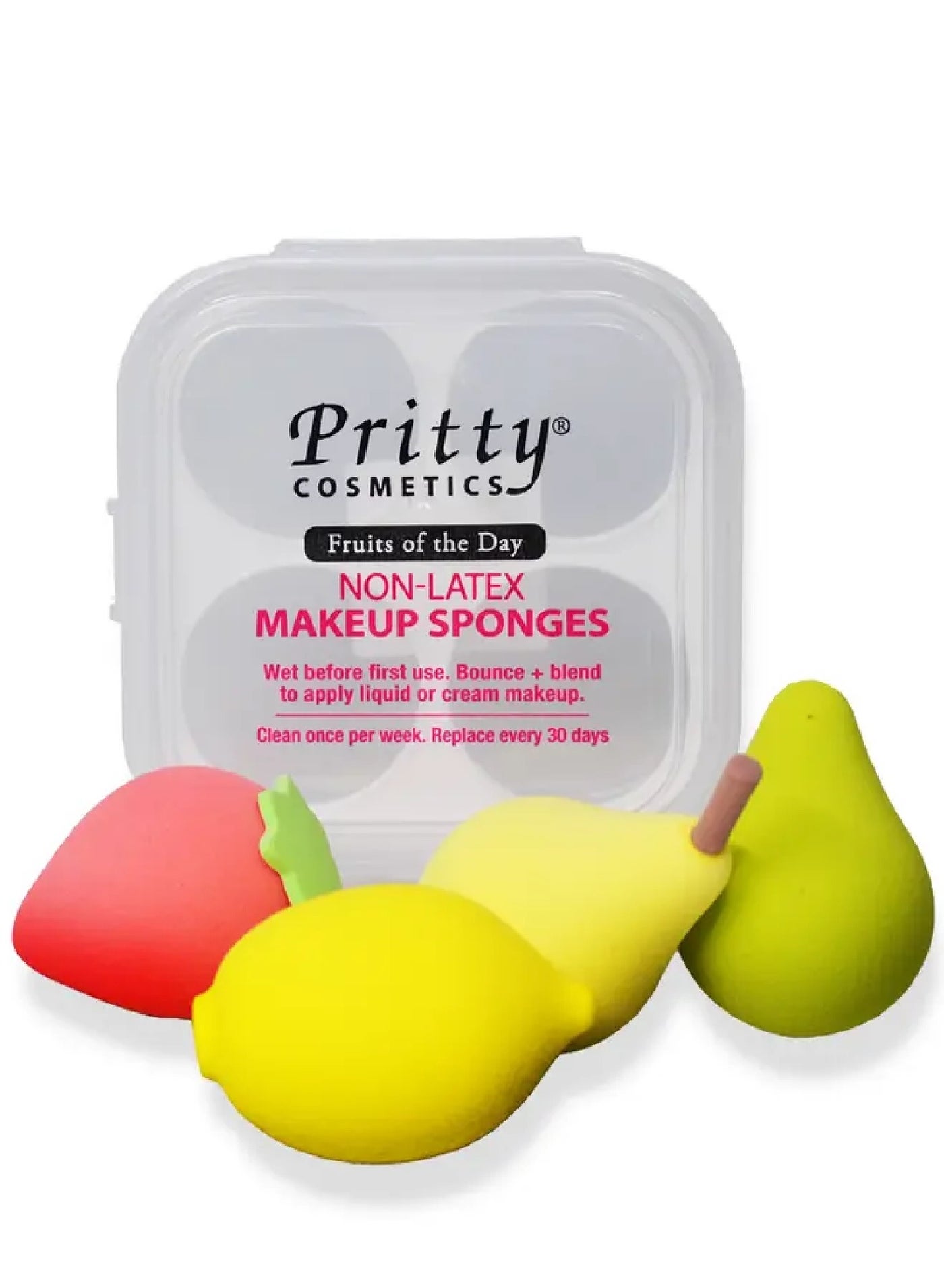 Pritty Cosmetics Fruit-Shaped Non-Latex Makeup Sponges – Soft, Skin-Friendly, High Resilience Blenders for Smooth Makeup Application (Set of 4)