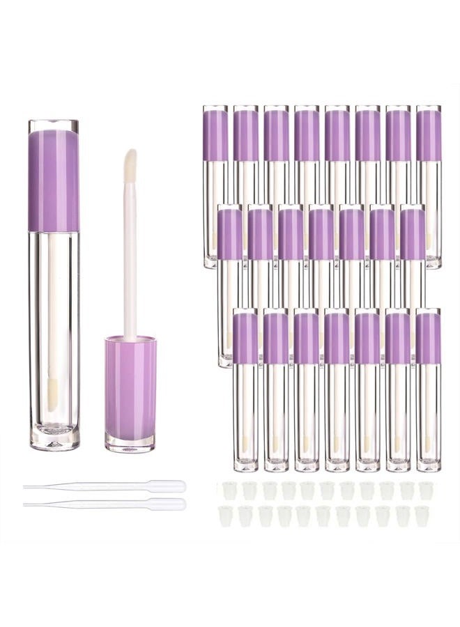 22 pack empty round 5ml Purple lip gloss tubes cute lipgloss tube containers with wand wholesale in bulk lip balm container packing