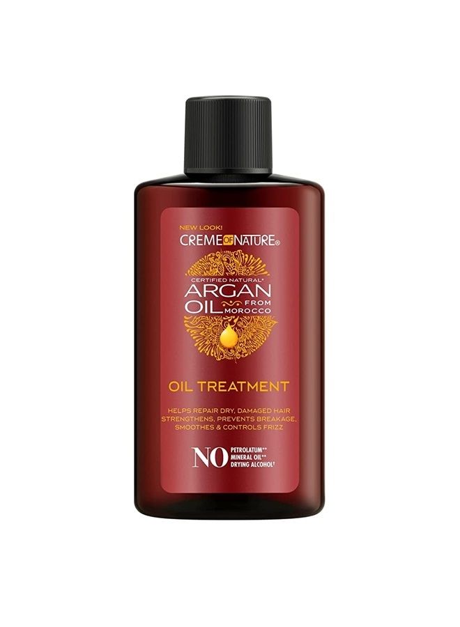 Argan Oil Treatment by Creme of Nature, Helps Repair Dry Damaged Hair, Prevents Breakage, Anti Frizz, 3 Fl Oz