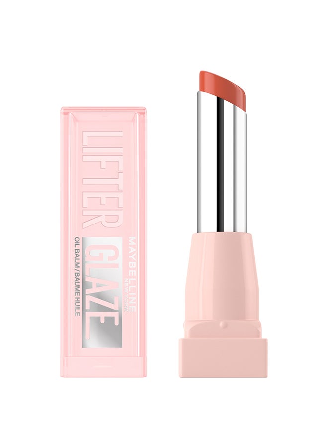 Maybelline New York Lifter Glaze Oil Balm, Hydrating Oil Balm With Hyaluronic Acid, Up to 24H Hydration, Caramel Glo 006
