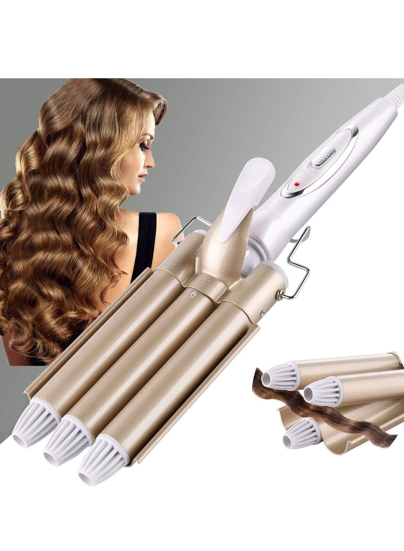 Electric Ceramic 3 Barrel Big Wave Professional Hair Curling Iron Styling Tools