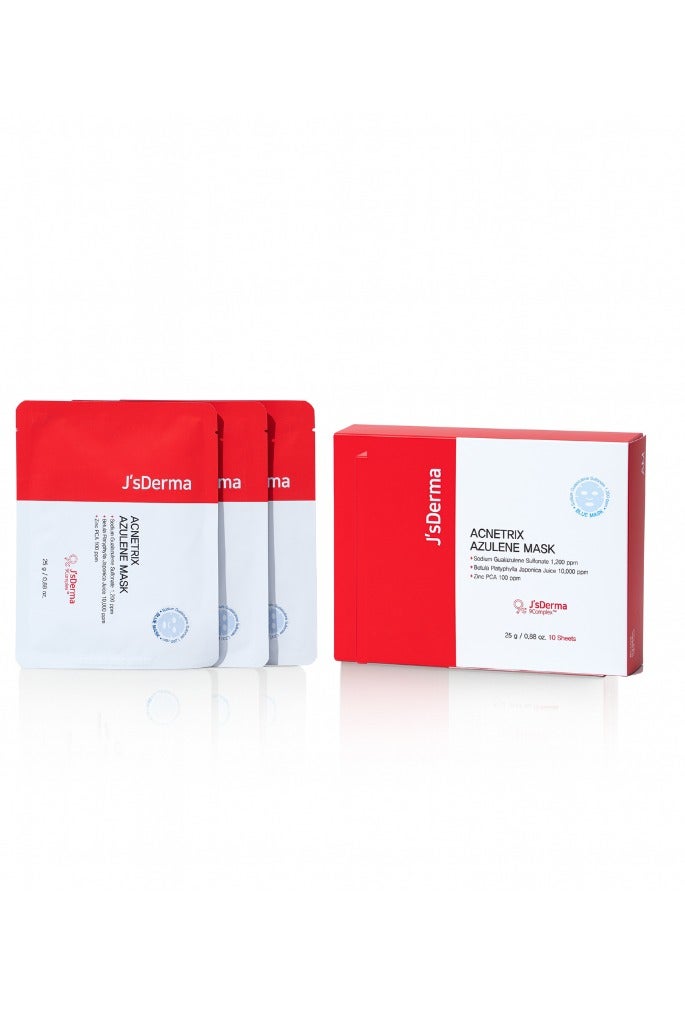 Moisturizing, Hydrating, and Anti-Aging Korean Facial Sheet Mask Acnetrix Azulene Mask 25g
