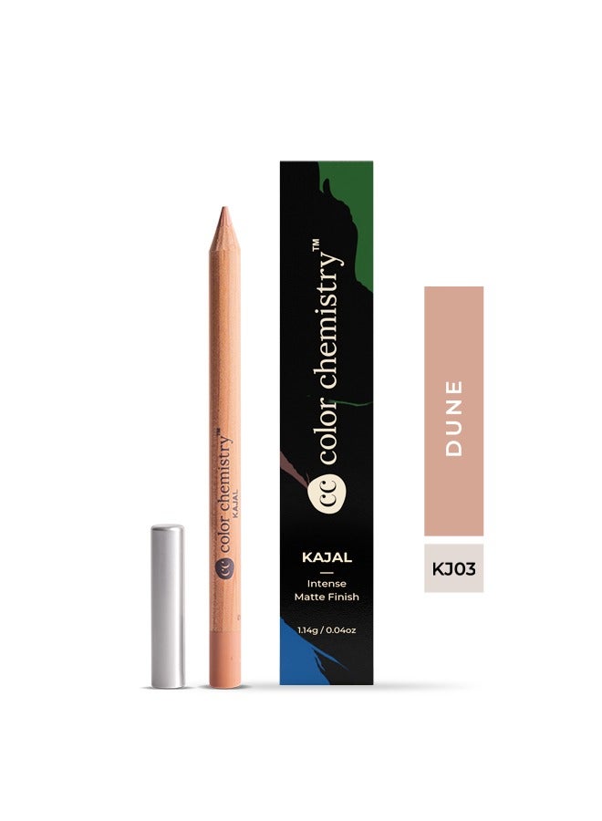 Color Chemistry Dune Kajal - 1.14 g, Enriched With Plant Based Ingredients, Comfortable Matte Finish, For Intense Pigment, Sensitive Eye Friendly And Long Lasting