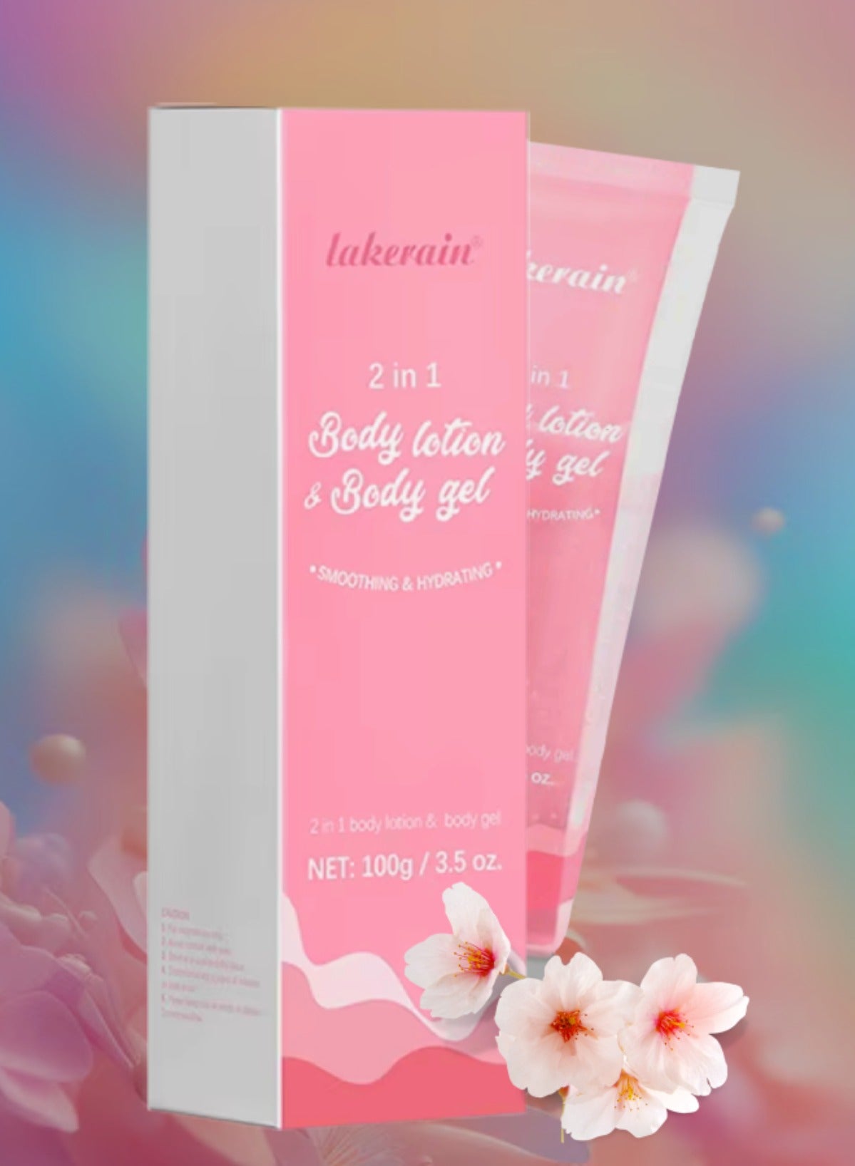 100g 2 in 1 Body Lotion and Body Gel Smooth Moisturizer for Skin Care with Peach Blossom Water Smooth Moisturizer for Skin Care with Peach Blossom Water Moisturizing Smooth Skin Lotion