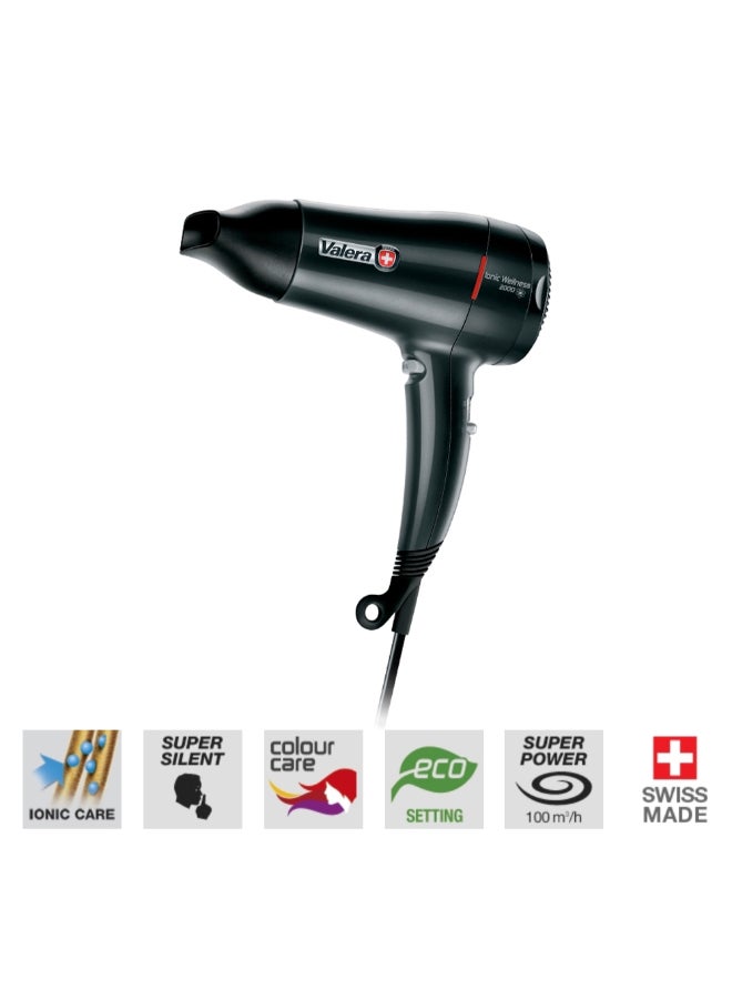 Hair Dryer Wellness Ionic 2000 Watts, Ions generator, 6 air flow/temperature settings, Ripple wire SECURITY heating element Color care - 545.08 - image 2