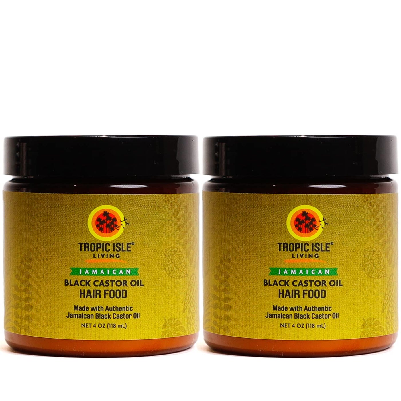 Tropic Isle Living Jamaican Black Castor Oil Hair Food 4oz (Pack of 2) √¢‚Ç¨‚Äú Nutrient-Rich Formula for Scalp Nourishment, Hair Growth, and Breakage Prevention