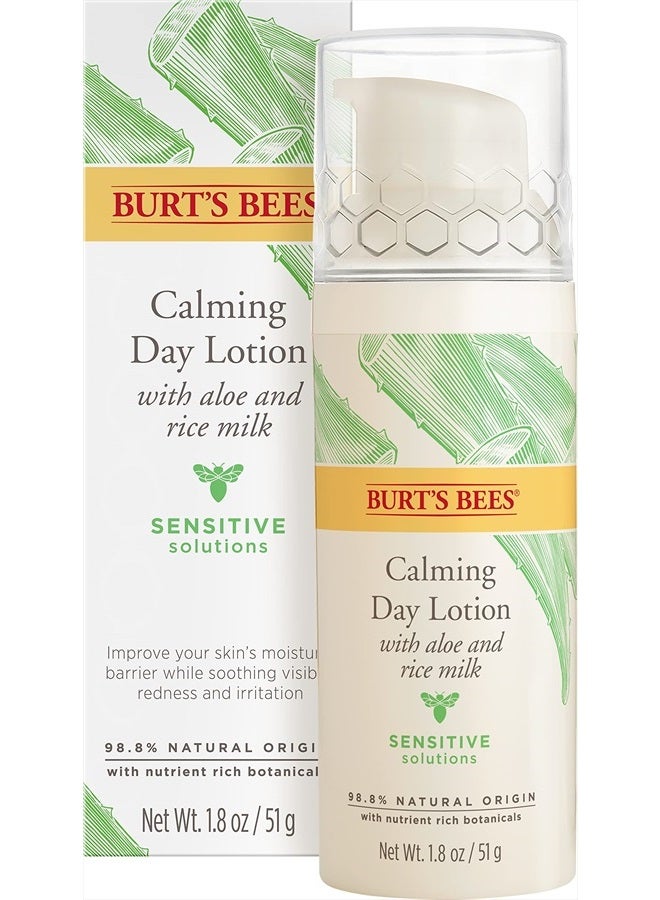 Sensitive Solutions Calming Day Lotion with Aloe and Rice Milk, 98.8% Natural Origin, 1.8 Fluid Ounces