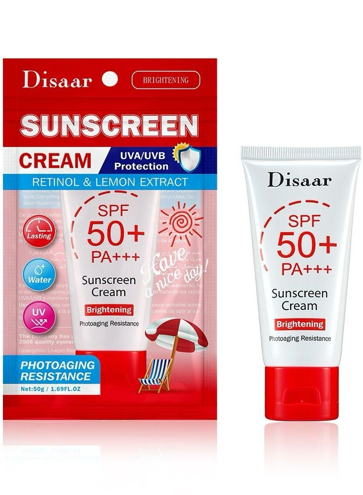 Sunscreen Cream Retinol And Lemon Extract SPF 50 PA+++ 50 g