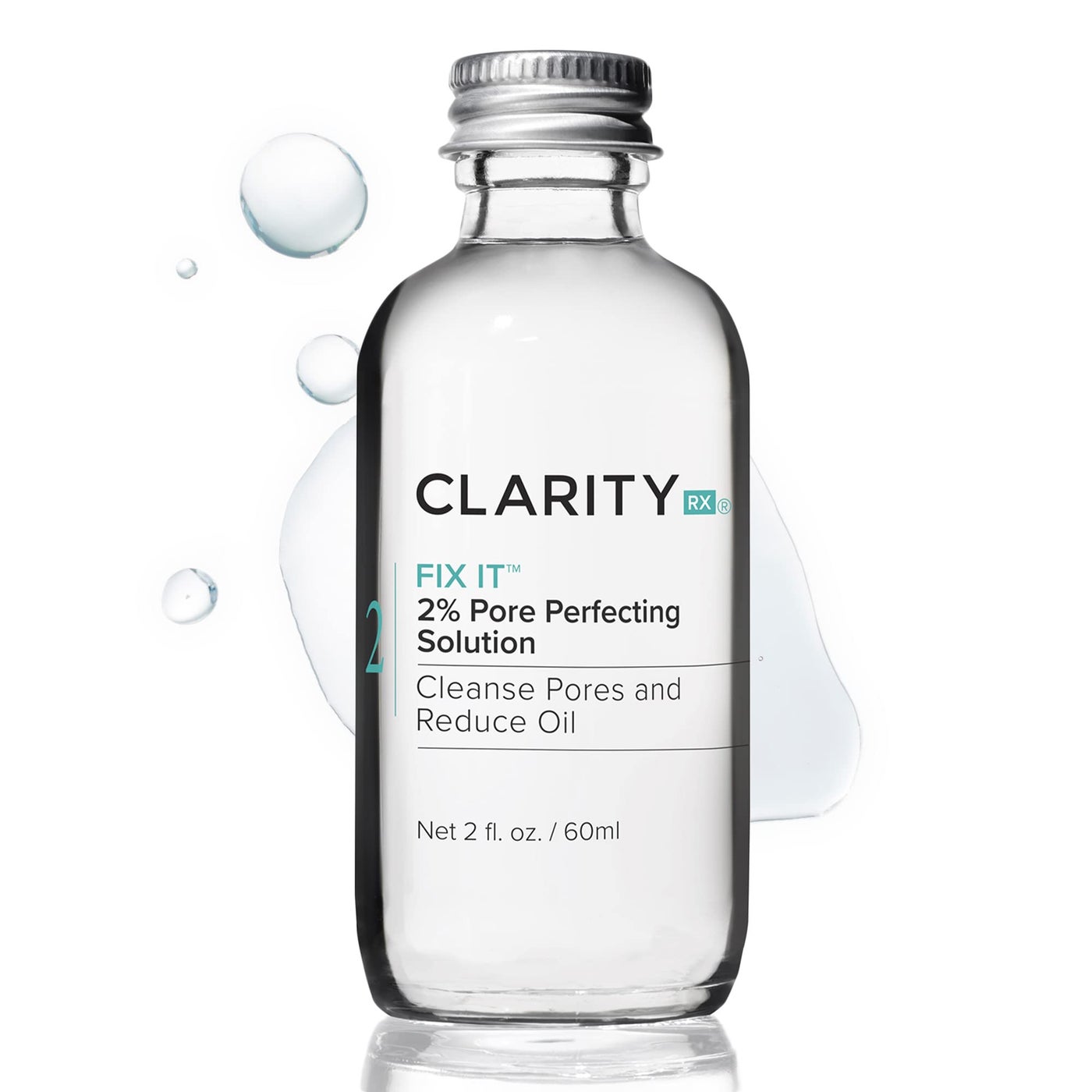 ClarityRx Fix It 2% Pore Perfecting Solution with Salicylic Acid for Acne-Prone & Oily Skin, Natural and Plant Based (2 fl oz)