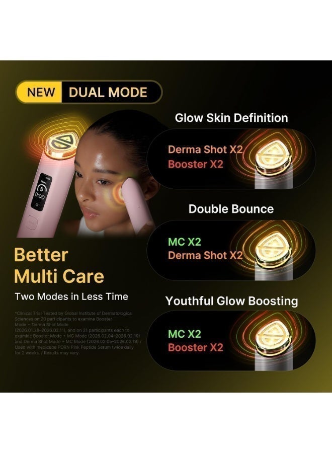 Medicube AGE-R Booster Pro X2 White | 8-in-1 Smart Facial Device | Booster Infusion, Microcurrent, EMS, Air Shot, 7-Color LED Therapy & Sonic Vibration | Dual Mode + Mask Mode, App-Controlled At-Home Skincare Tool for Pores, Firmness, Dullness & Uneven Texture - image 4