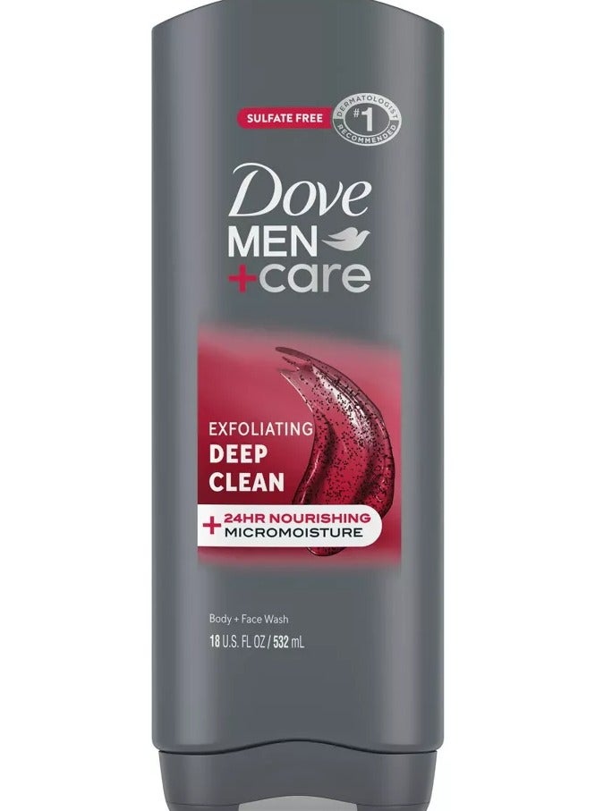 Dove Men+Care Deep Clean Micro Moisture Purifying Body + Face Wash 532 ML