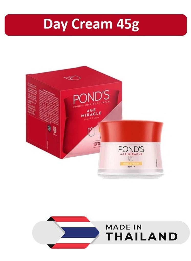 Age Miracle Youthful Glow Day Cream Fills Wrinkles Plumps Up Skin SPF 18 PA++ 45g