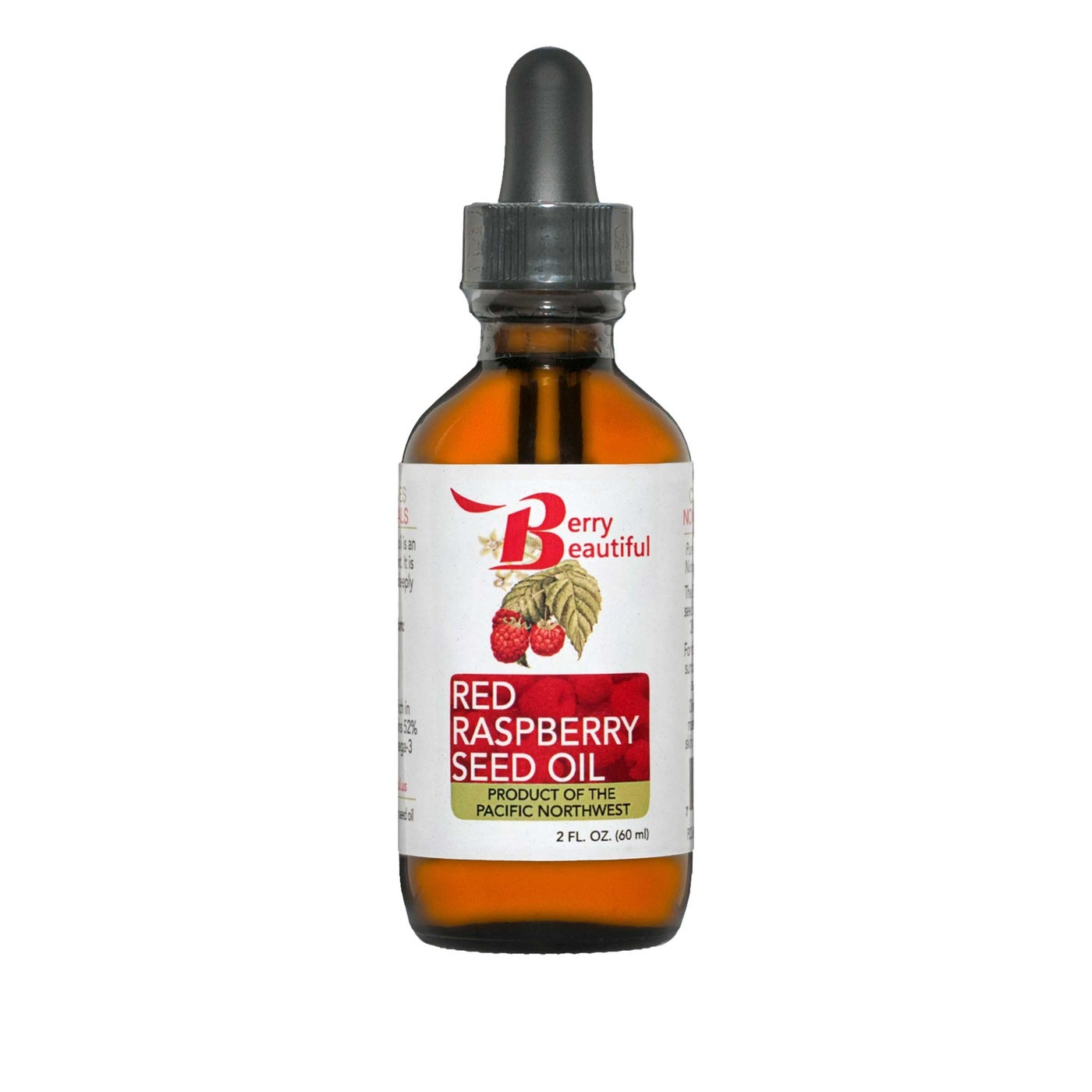 Berry Beautiful 100% Pure Red Raspberry Seed Oil â€“ 2 fl oz | Sustainably Cold-Pressed from Northwest Co-op Raspberries