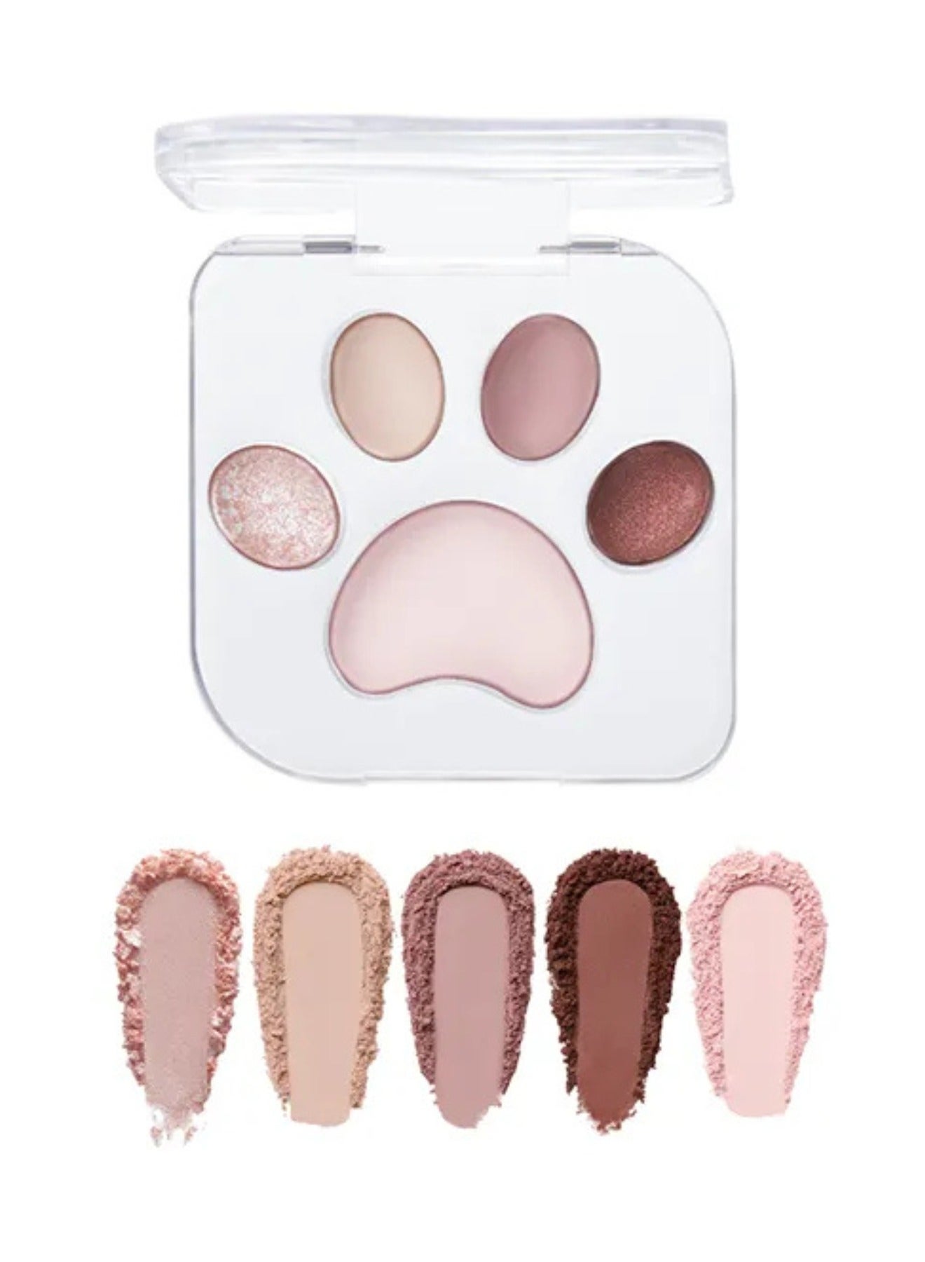 Adorable Meow Paws Eyeshadow Palette 5 Shades All-in-one Glitter Makeup Palette 03 Tsundere