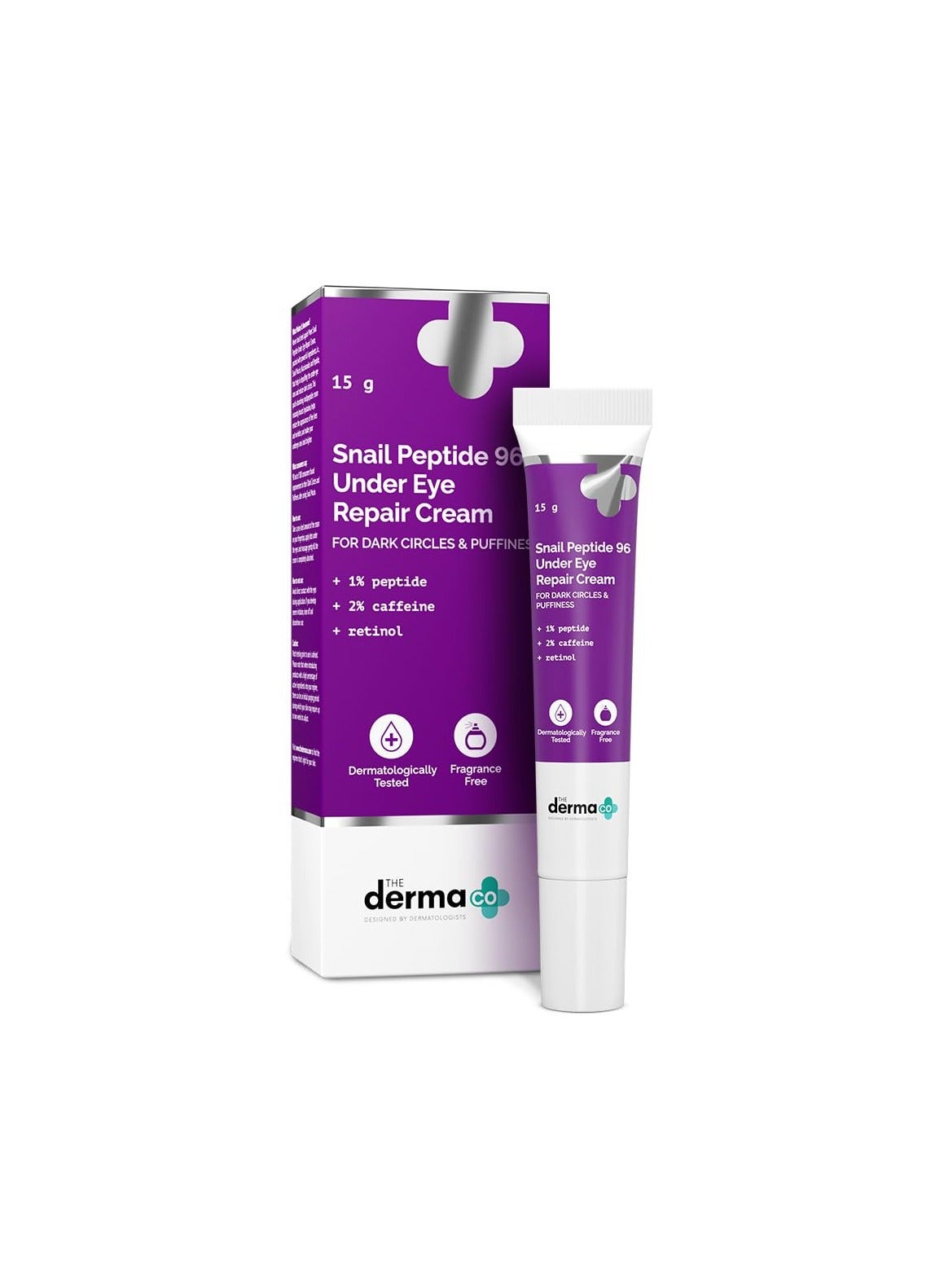The Derma Co. Snail Peptide 96 Under Eye Repair Cream with Snail Mucin & Peptide Complex For Dark Circles & Puffiness - 15 g