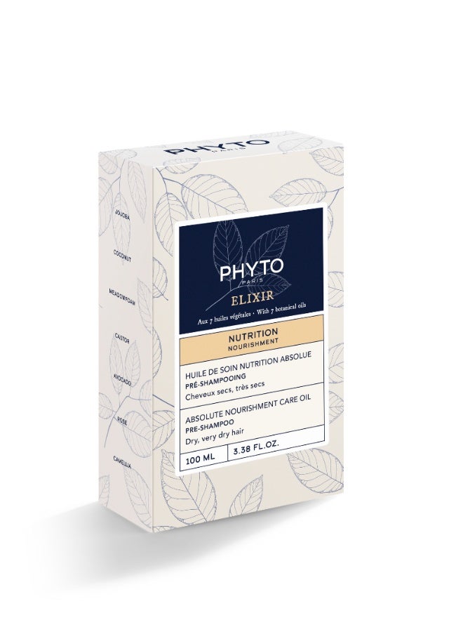 Phyto Absolute Nourishment Care Oil Pre-Shampoo Elixir, Multi-Purpose Hair Oil for Dry & Very Dry Hair, Silicone-Free 100ml - image 5