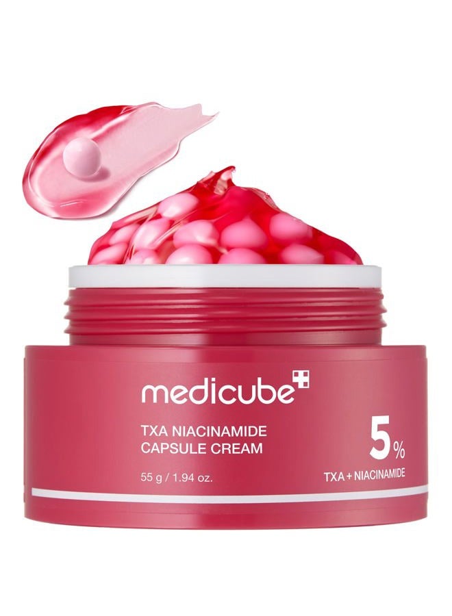 TXA+Niacinamide Capsule Cream | Dual Radiance Moisturizer, Ideal for Use After Spot Care | For Uneven Skin Tone, Texture & Hydration | 99% Pure Tranexamic Acid | Korean Skincare | 1.94oz