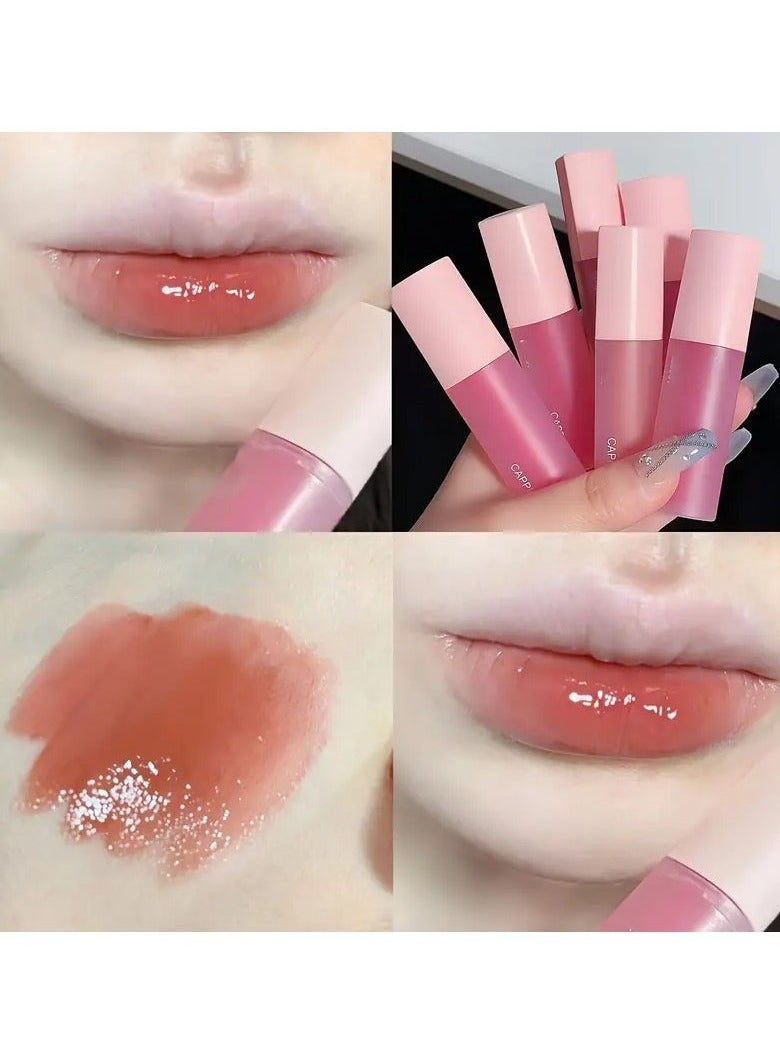 1 PC High-Value Lipstick and Lip Gloss Set - Pink, Love, Honey, Milk, Tea - Plumping and Moisturizing Lip Glaze color 03