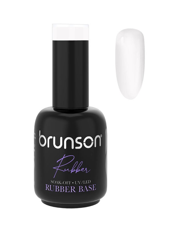 Rubber Base Gel Nail Polish Long Lasting Gel Polish Base for Chip-Free Shine Strengthens French Manicure Rubber Base Coat UV/LED Rubber Gel Soak Off Hard Gel Polish for Nail Extension Gel 18ml  BRB05