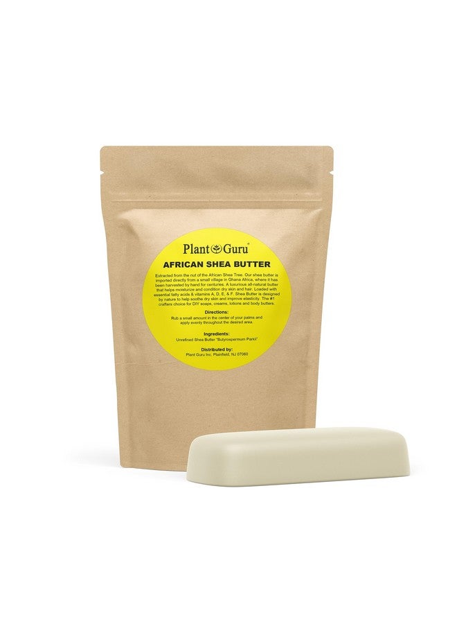 Raw African Shea Butter 8 Oz. Bar 100% Pure Natural Unrefined Ivoryimported From Ghanaideal Moisturizer For Dry Skin Body Face And Hair Growth. Great For Diy Soap And Lip Balm Making.