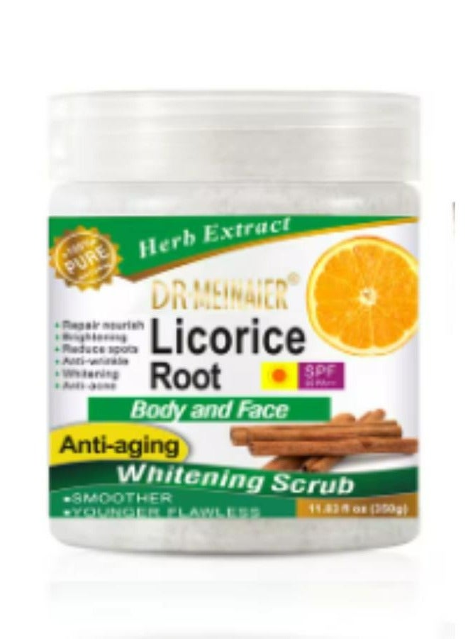 Licorice Root Body And Face Anti Aging Whitening Scrub 350 g