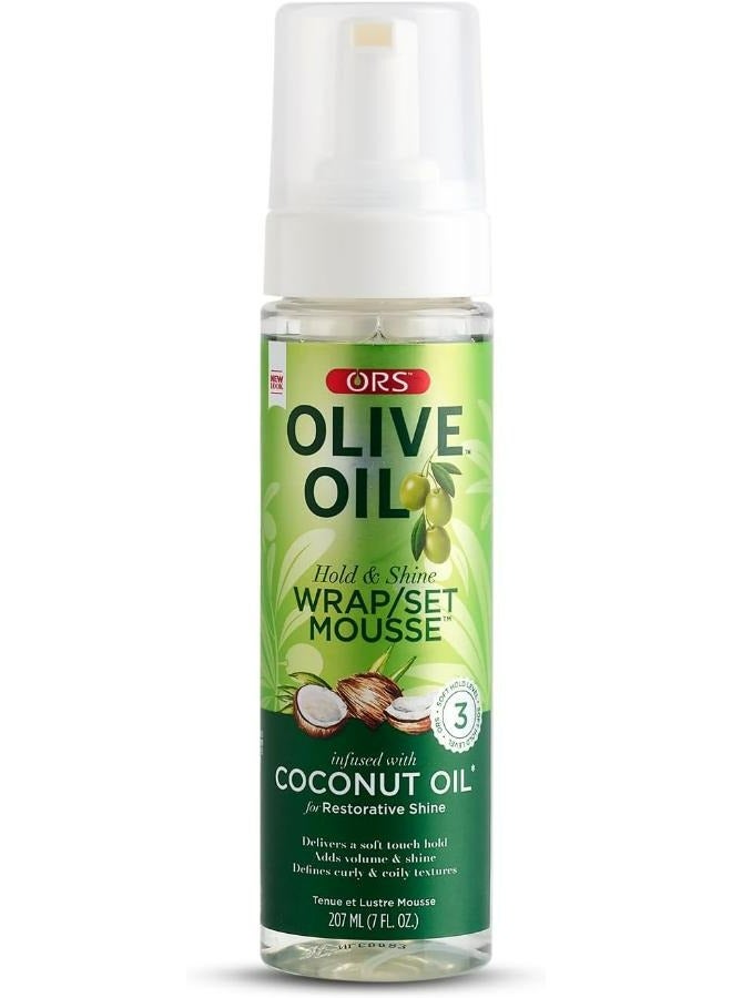 Wrap/Set Mousse Infused with Nourishing Coconut Oil - Perfect for Styling and Conditioning 207 ML