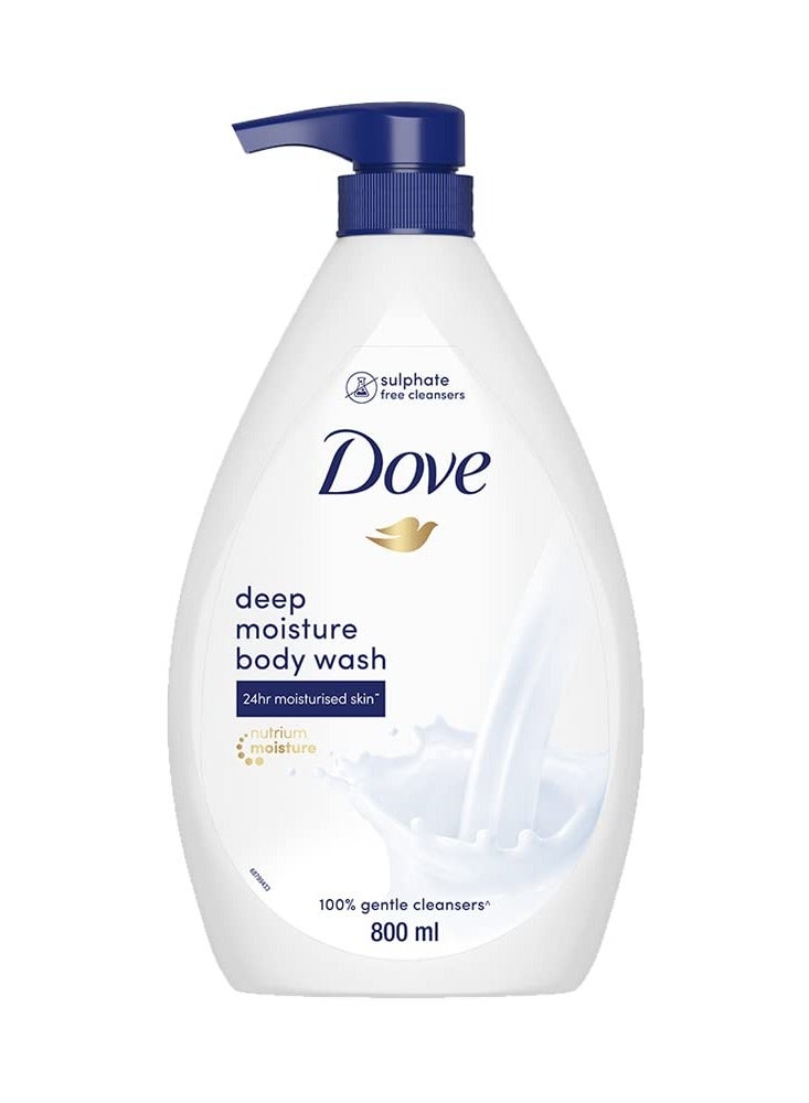 Dove Deeply Nourishing Body Wash With Moisturisers For Softer Smoother Skin For All Skin Type 800 ml