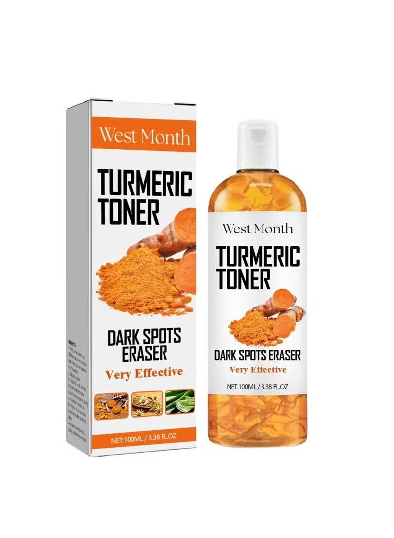 Turmeric Toner, Exfoliating Toner, Turmeric Face Toner for Dark Spots & Acne, Hydrating Toner for All Skin Types, for Even Tone, Reduces Enlarged, Pores Brightens, Acne-Fighting