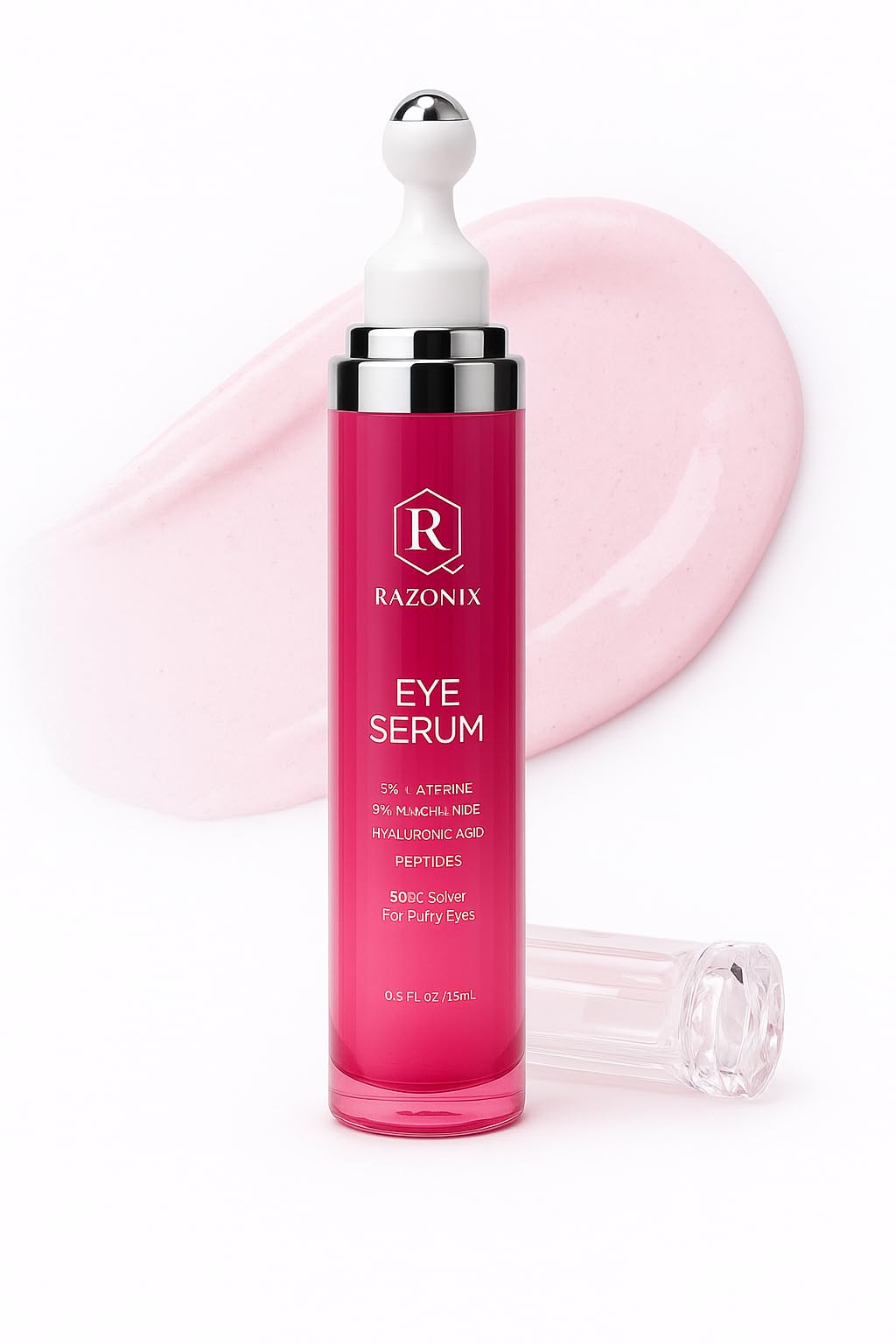 Eye Bags Treatment for Women: Under Eye Cream with Roller for Dark Circles â€“ Caffeine Serum for Puffiness Reducer