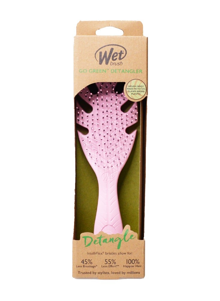 Go Green Detangler Hair Brush, Eco Friendly Hair Detangler, Intelliflex Bristle Brush, Hair friendly Plant Based Detangler, Sustainable Hair Care Solution