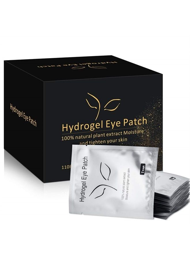 100 Pairs Under Eye Pads, Eyelash Extension Eye Pads, 100% Natural Hydrogel Eye Patch Lash Gel Pad for Eyelash Extensions supplies, Beauty Makeup Eye Mask Kit
