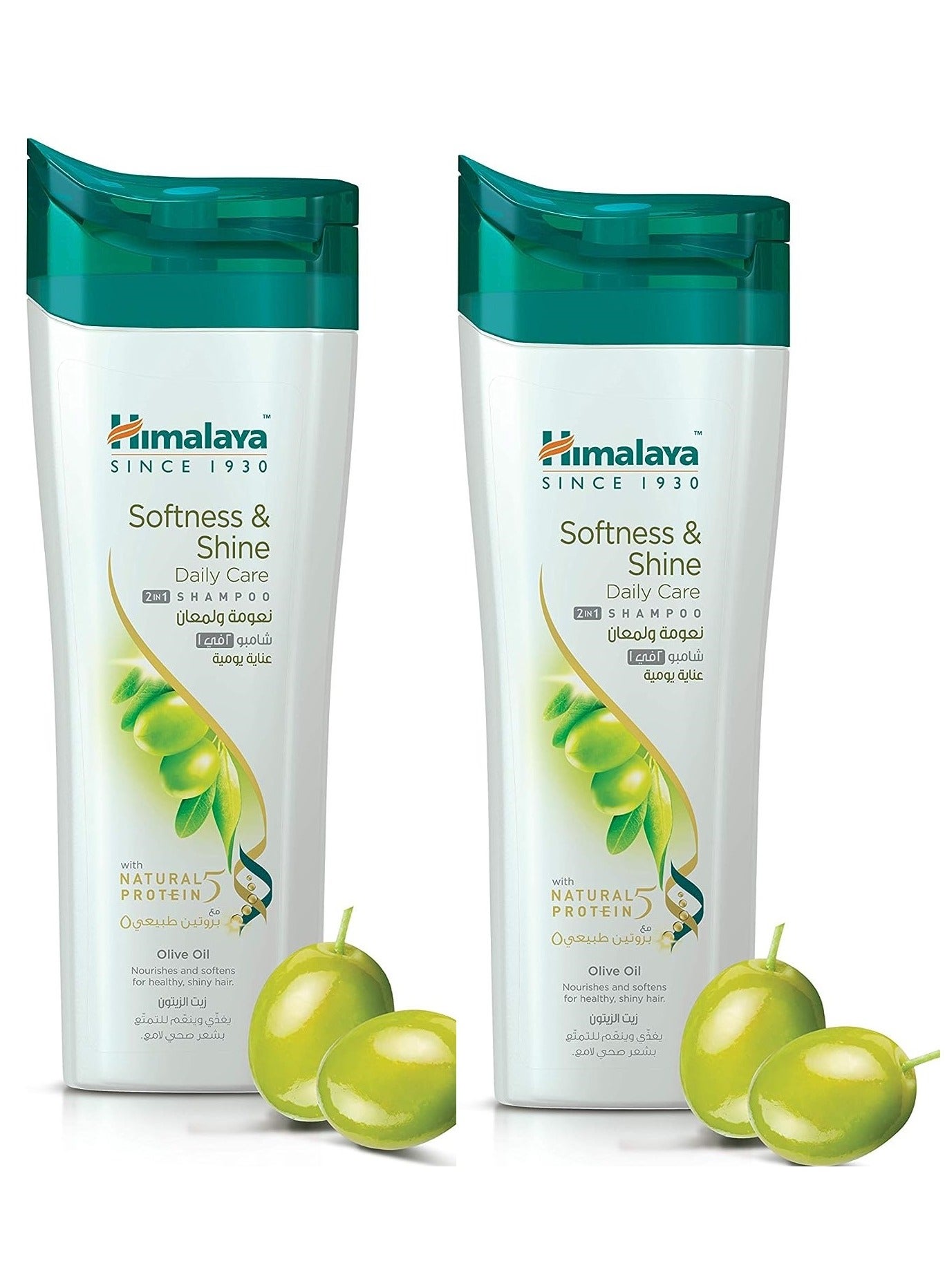 Softness & Shine Daily Care 2-In-1 Shampoo Conditions Hair, Making It Smooth and Shiny - 2x400ml