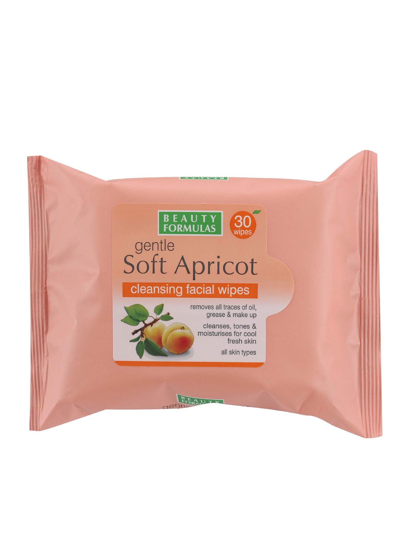 BEAUTY FORMULAS GENTLE SOFT APRICOT CLNSING FACIAL WIPES 25'S